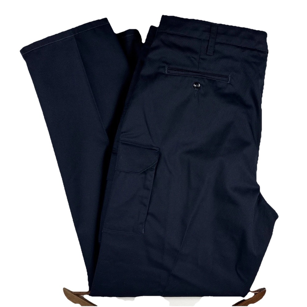 Softwill By Unifirst Cargo Work Pants Mens 44x36 Navy Blue Tactical Straight Leg